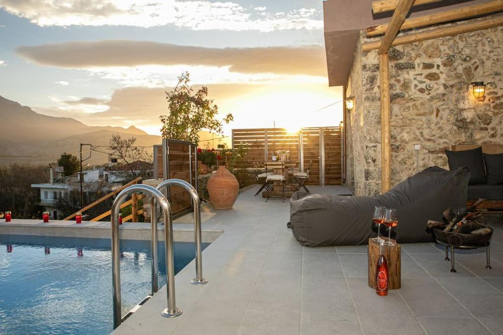 Lasithi Luxury Villa Mesa Lasithi Eksteriør bilde